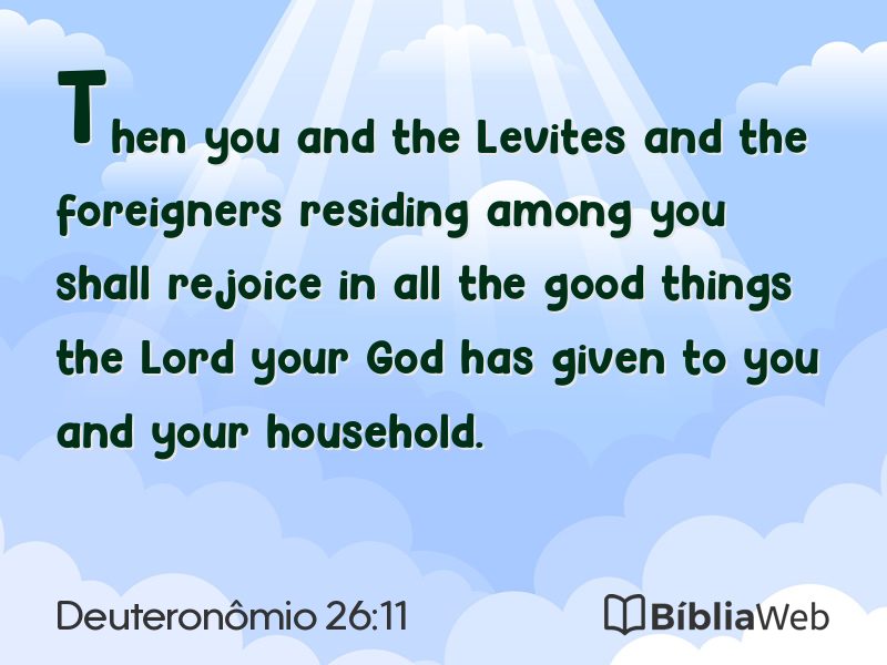 Deuteronômio 26:11 em imagem para compartilhar
