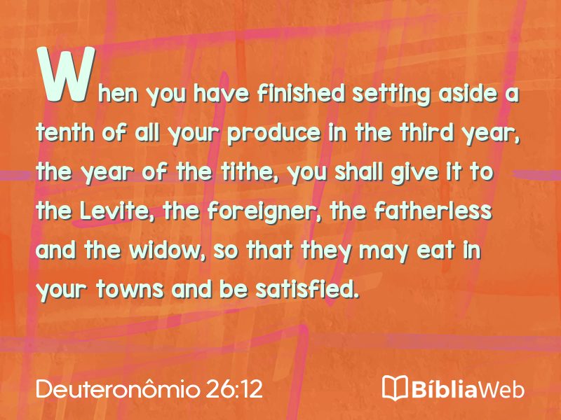 Deuteronômio 26:12 em imagem para compartilhar