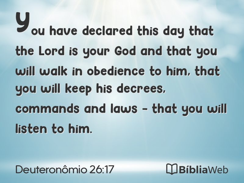 Deuteronômio 26:17 em imagem para compartilhar