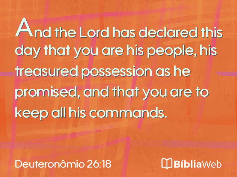 Deuteronômio 26:18 em imagem para compartilhar