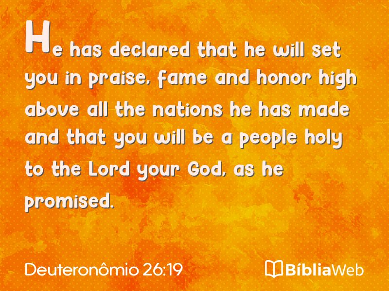 Deuteronômio 26:19 em imagem para compartilhar