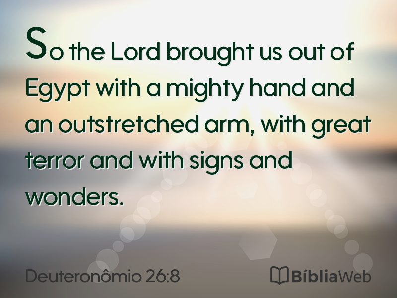 Deuteronômio 26:8 em imagem para compartilhar
