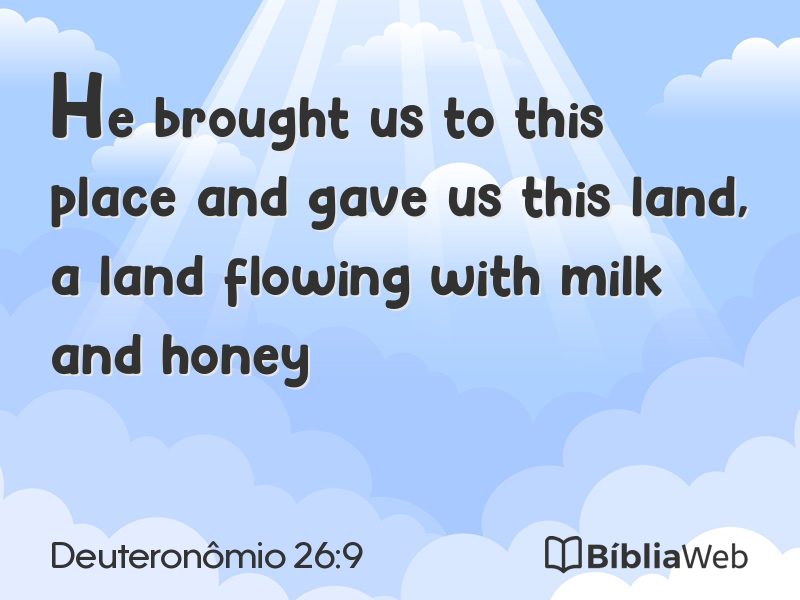 Deuteronômio 26:9 em imagem para compartilhar