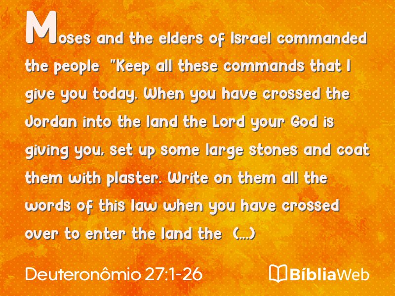 Deuteronômio 27:1-26 em imagem para compartilhar