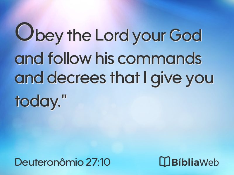 Deuteronômio 27:10 em imagem para compartilhar