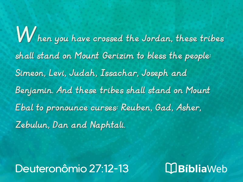 Deuteronômio 27:12-13 em imagem para compartilhar