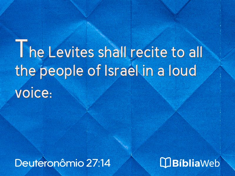 Deuteronômio 27:14 em imagem para compartilhar