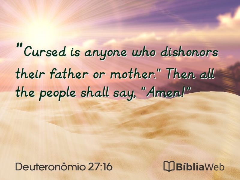 Deuteronômio 27:16 em imagem para compartilhar