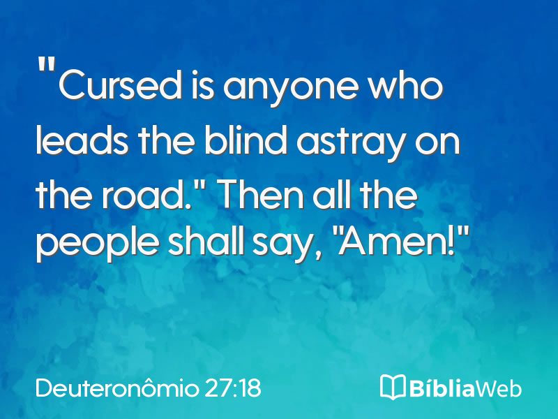Deuteronômio 27:18 em imagem para compartilhar