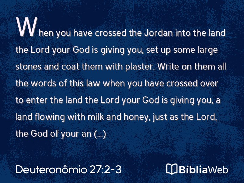 Deuteronômio 27:2-3 em imagem para compartilhar