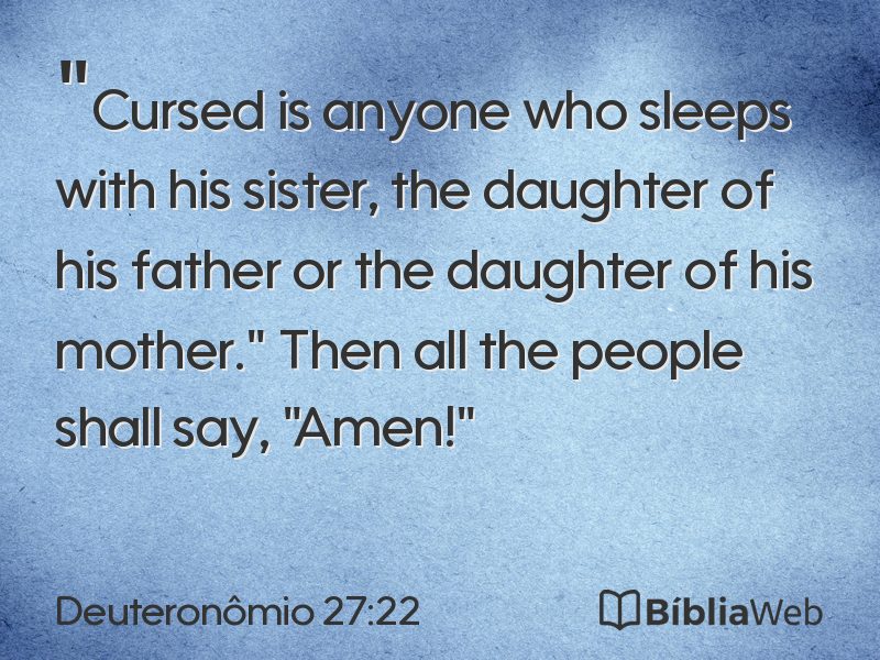 Deuteronômio 27:22 em imagem para compartilhar