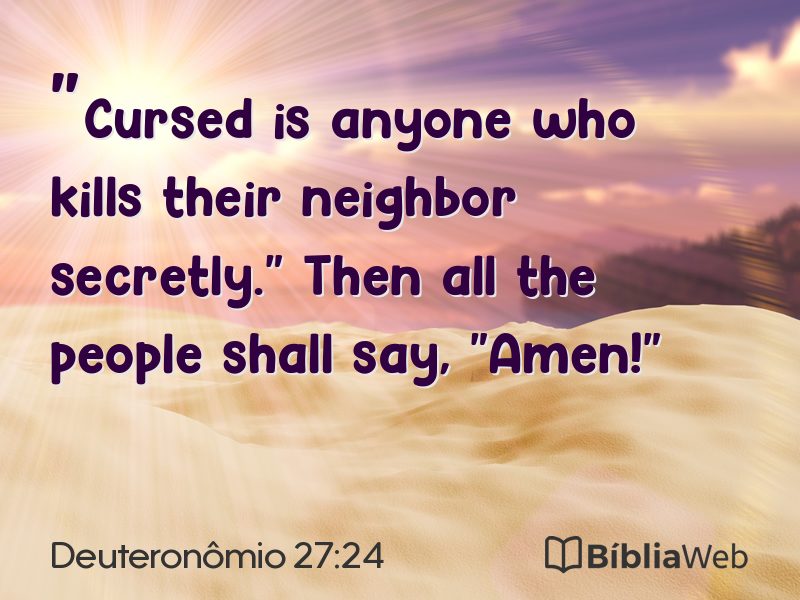Deuteronômio 27:24 em imagem para compartilhar