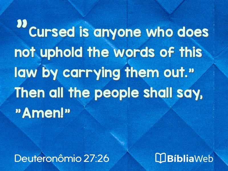 Deuteronômio 27:26 em imagem para compartilhar