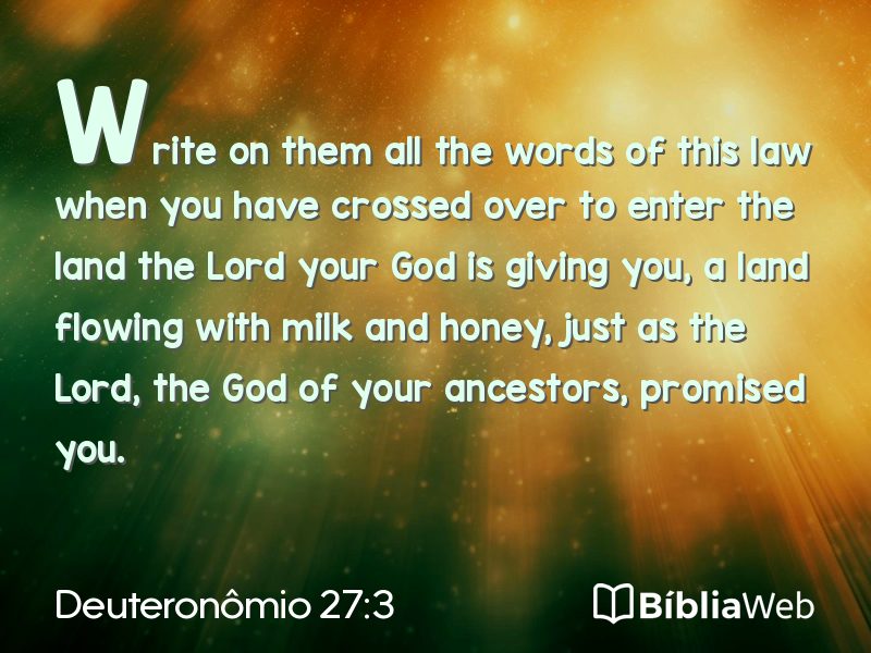 Deuteronômio 27:3 em imagem para compartilhar