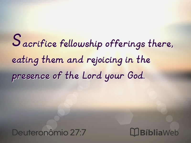 Deuteronômio 27:7 em imagem para compartilhar