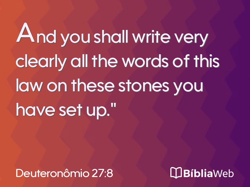 Deuteronômio 27:8 em imagem para compartilhar