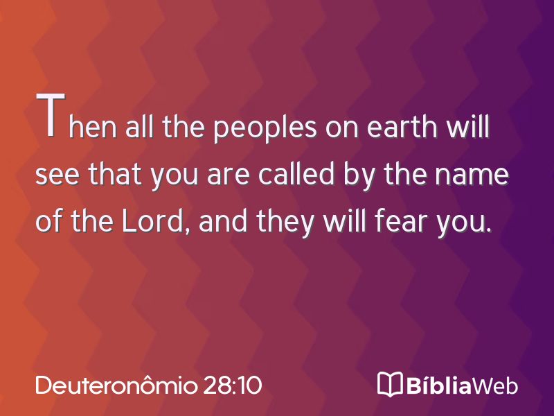 Deuteronômio 28:10 em imagem para compartilhar
