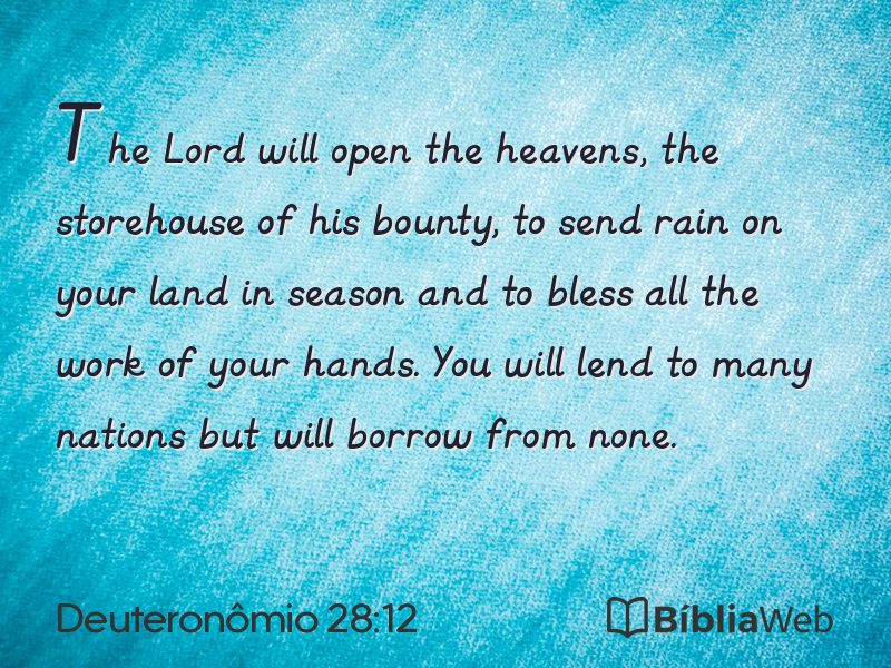 Deuteronômio 28:12 em imagem para compartilhar