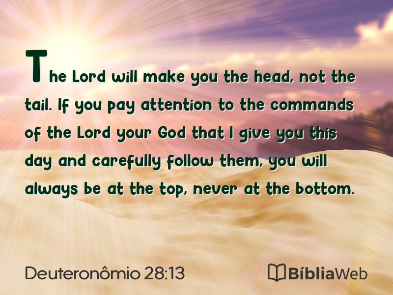 Deuteronômio 28:13 em imagem para compartilhar