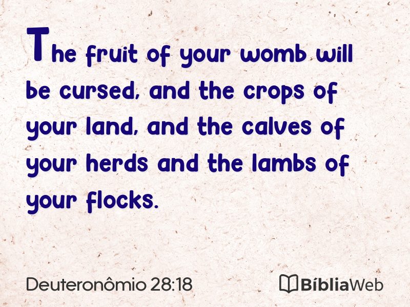 Deuteronômio 28:18 em imagem para compartilhar