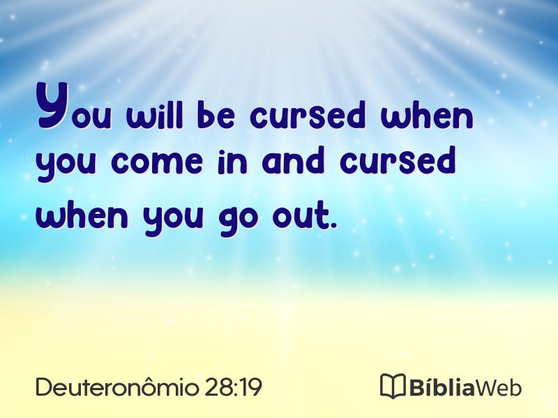 Deuteronômio 28:19 em imagem para compartilhar