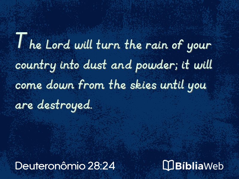 Deuteronômio 28:24 em imagem para compartilhar