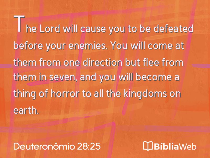 Deuteronômio 28:25 em imagem para compartilhar
