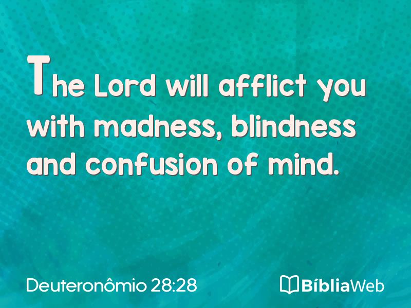 Deuteronômio 28:28 em imagem para compartilhar