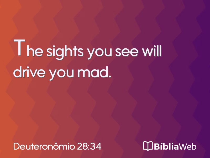 Deuteronômio 28:34 em imagem para compartilhar