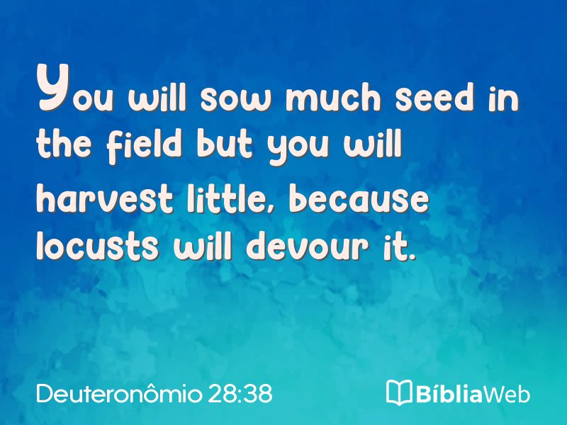 Deuteronômio 28:38 em imagem para compartilhar