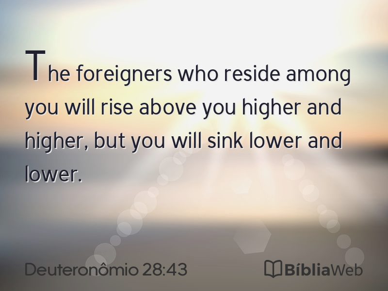Deuteronômio 28:43 em imagem para compartilhar