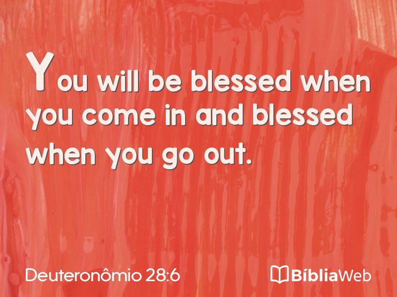 Deuteronômio 28:6 em imagem para compartilhar