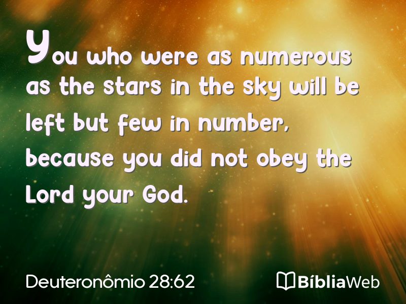 Deuteronômio 28:62 em imagem para compartilhar