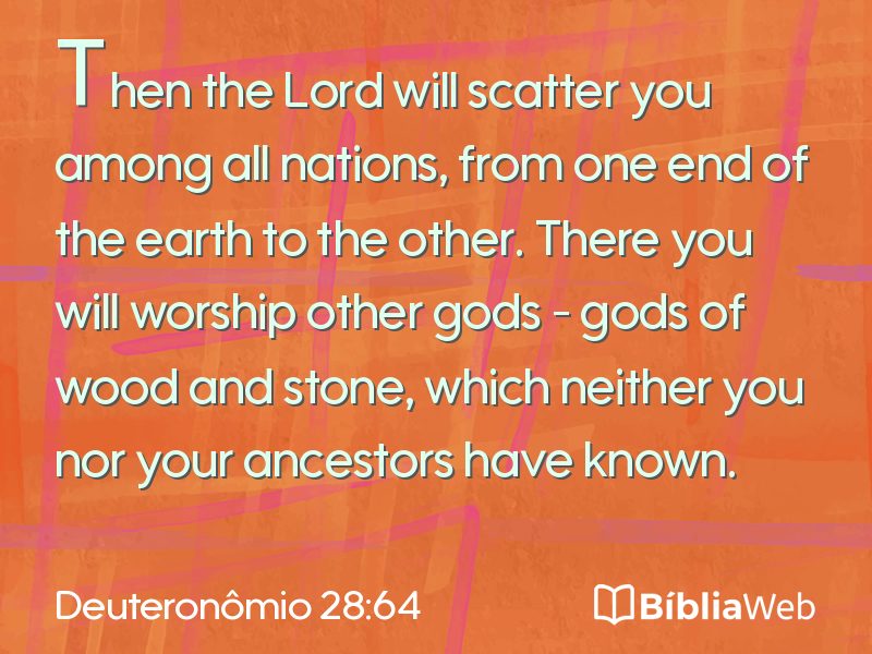 Deuteronômio 28:64 em imagem para compartilhar