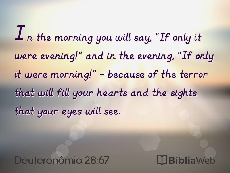Deuteronômio 28:67 em imagem para compartilhar