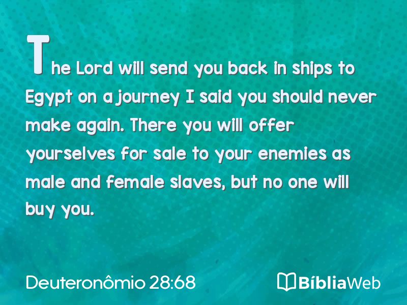 Deuteronômio 28:68 em imagem para compartilhar