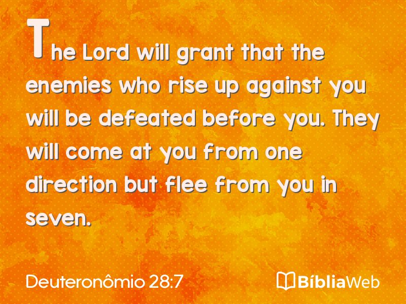 Deuteronômio 28:7 em imagem para compartilhar