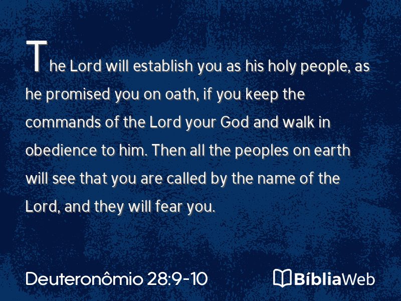 Deuteronômio 28:9-10 em imagem para compartilhar