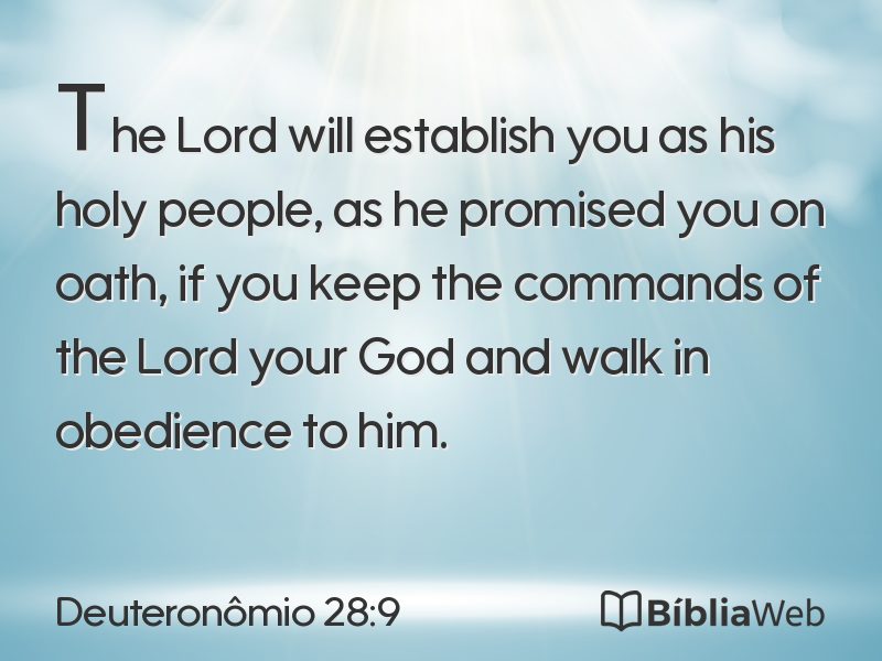 Deuteronômio 28:9 em imagem para compartilhar