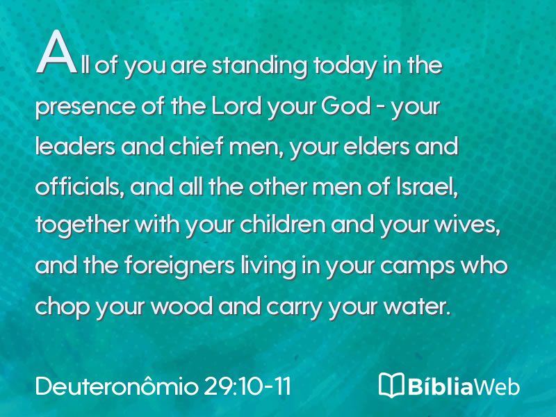 Deuteronômio 29:10-11 em imagem para compartilhar