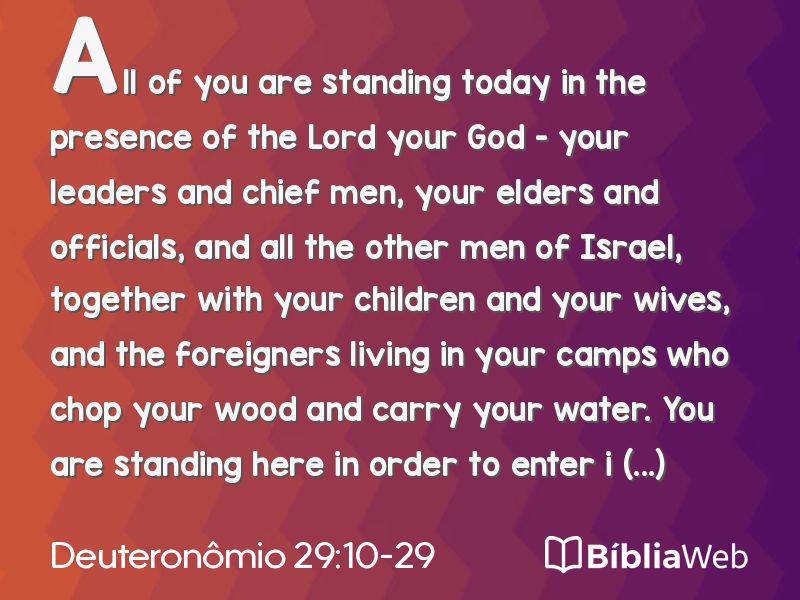 Deuteronômio 29:10-29 em imagem para compartilhar
