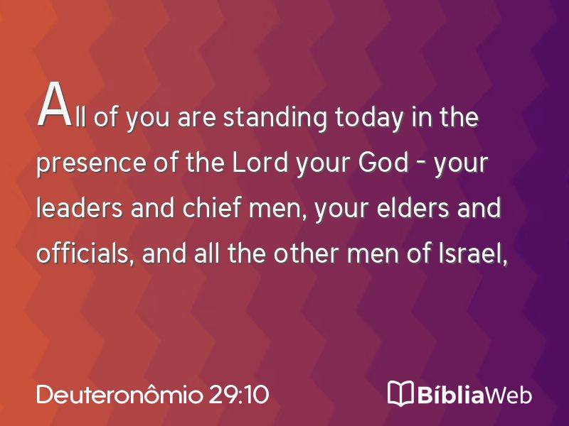 Deuteronômio 29:10 em imagem para compartilhar