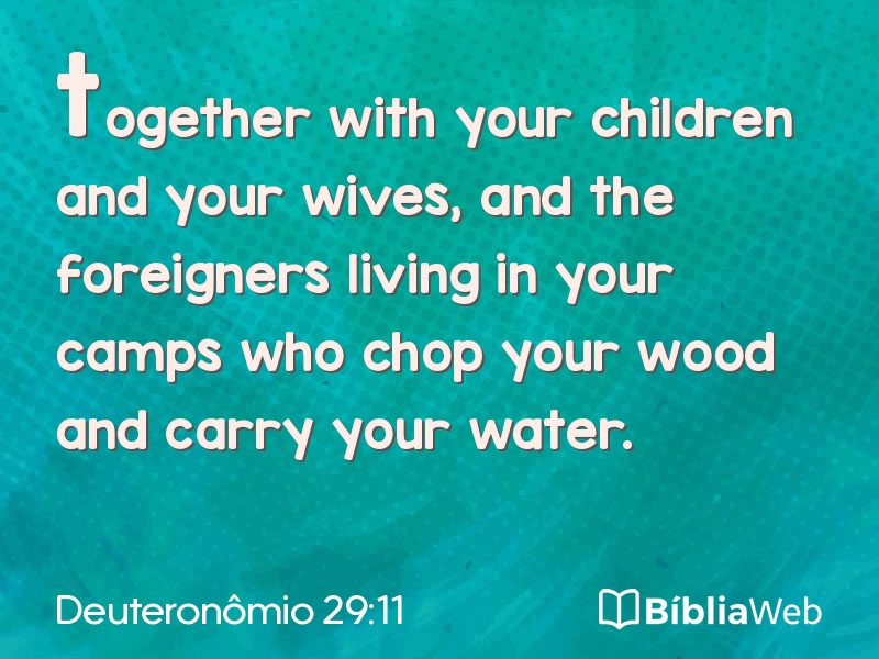 Deuteronômio 29:11 em imagem para compartilhar