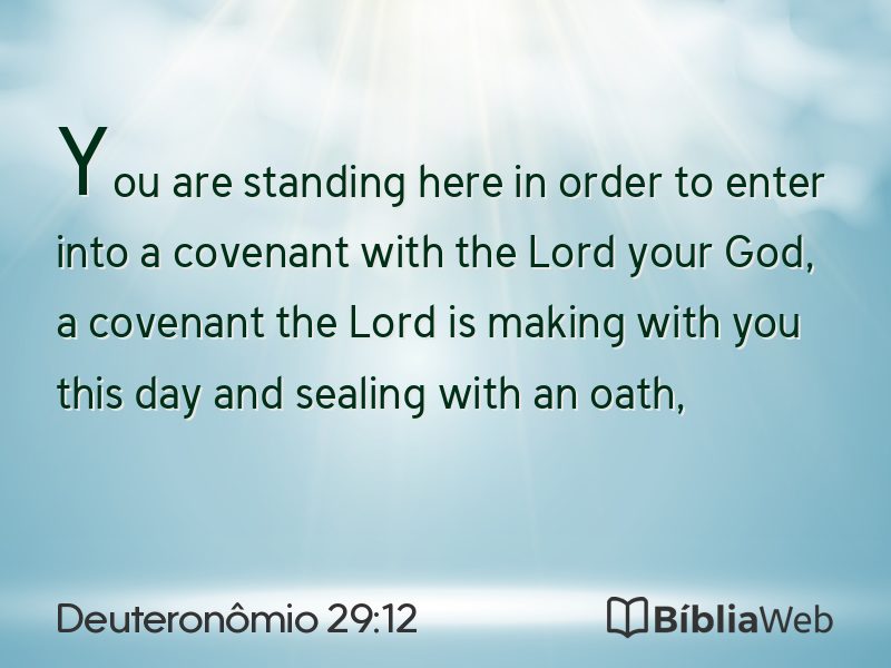 Deuteronômio 29:12 em imagem para compartilhar