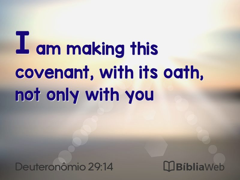 Deuteronômio 29:14 em imagem para compartilhar