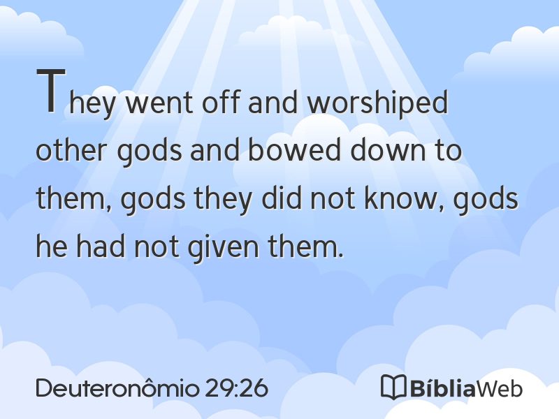 Deuteronômio 29:26 em imagem para compartilhar
