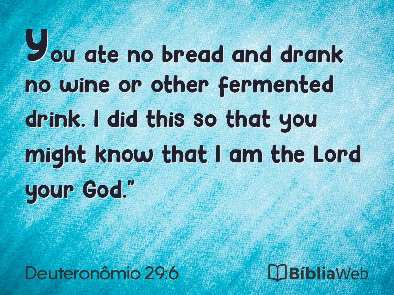 Deuteronômio 29:6 em imagem para compartilhar