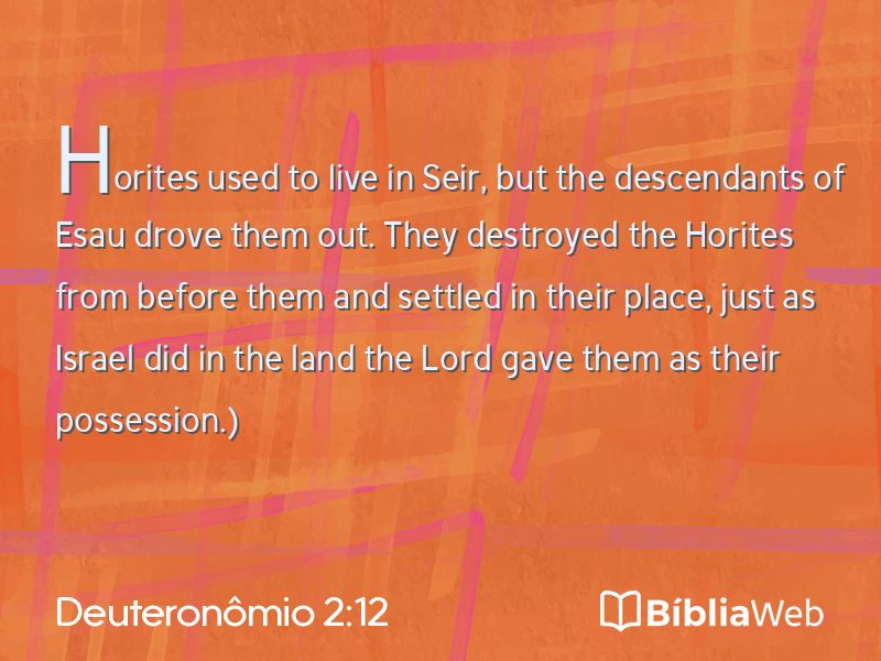 Deuteronômio 2:12 em imagem para compartilhar