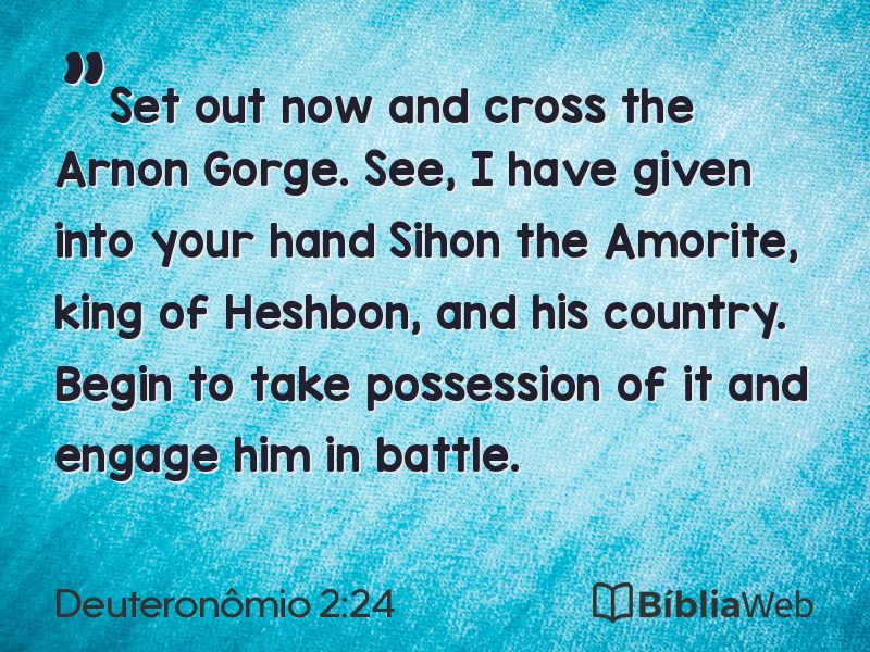 Deuteronômio 2:24 em imagem para compartilhar