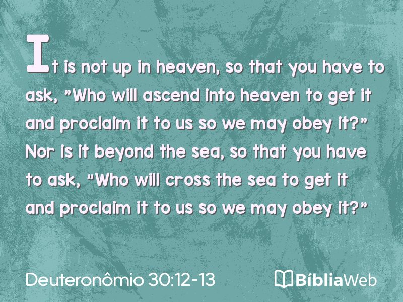 Deuteronômio 30:12-13 em imagem para compartilhar